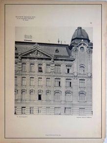Art: Antigua Lámina : VI, THEOBALDGASSE 8. 1906 PRIHODA Rudolf (Architekten)